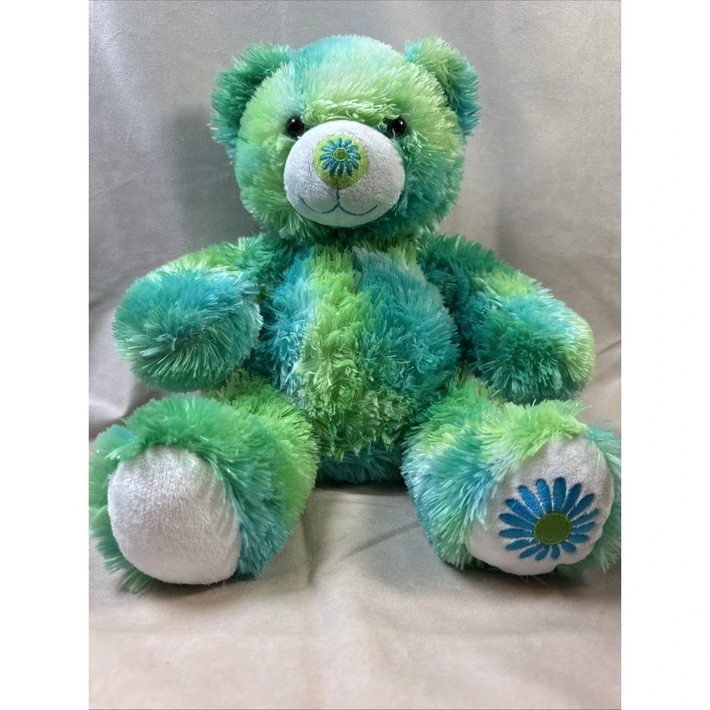 Build A Bear Summer Daisy Flower Plush Toy Blue Green Sparkle 15